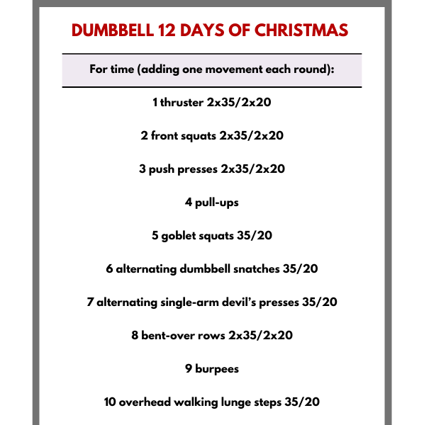 Dumbbell 12 days of christmas sale